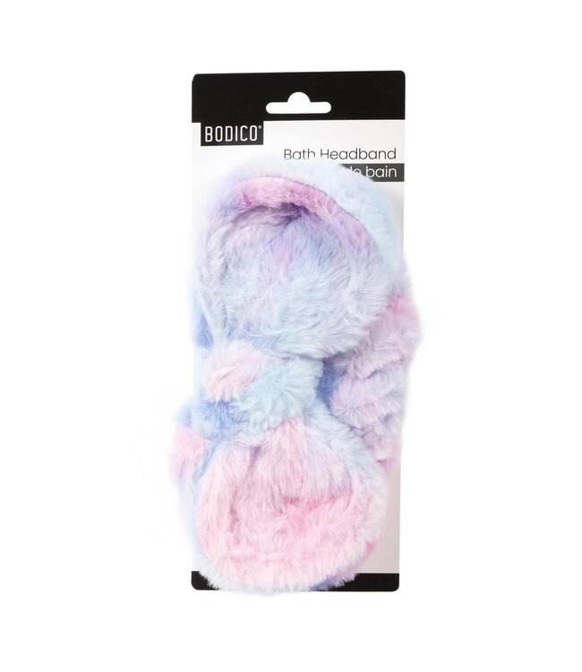 PLUSH BATH HEAD BAND LILAC MIX