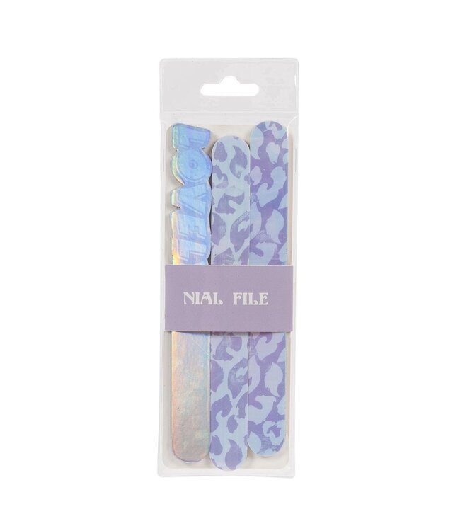 3Pc NAIL FILE SET LILAC MIX