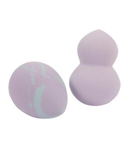 2Pc LATEX FREE BEAUTY SPONGE SET LILAC MIX