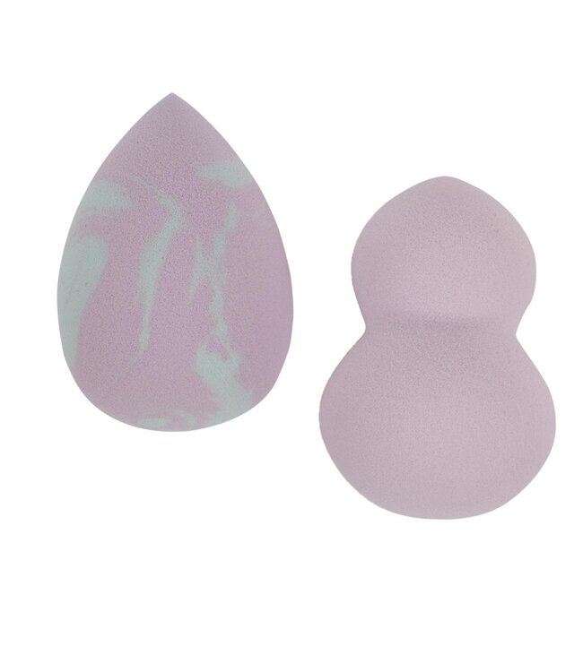 2Pc LATEX FREE BEAUTY SPONGE SET LILAC MIX