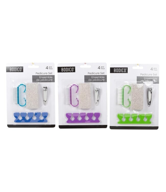 4PC PEDICURE SET ASST