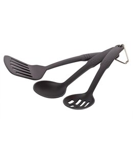 3Pc NYLON COOKING UTENSIL SET BLACK