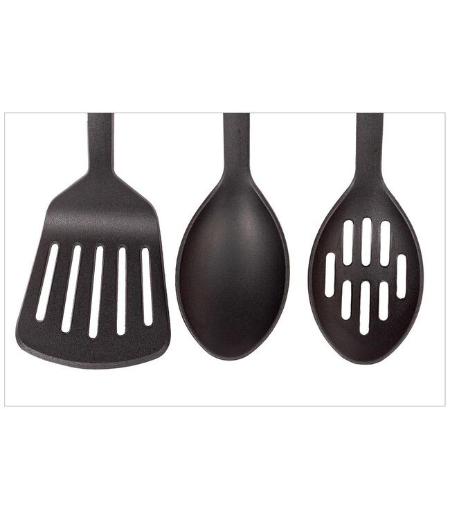 LUCIANO 3Pc NYLON COOKING UTENSIL SET BLACK