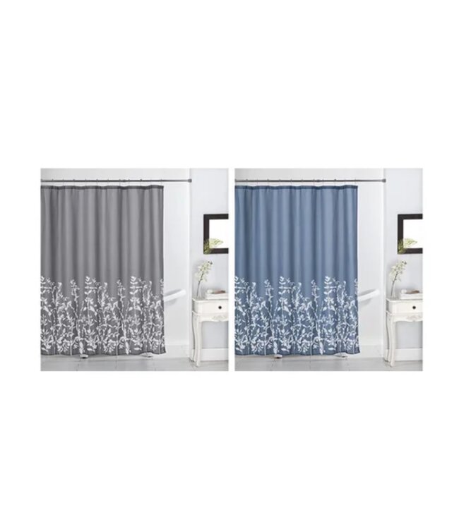 ASHLEY PRINTED SHOWER CURTAIN AST 70X72"