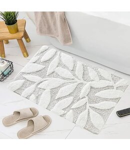 ASHLEY PRINTED BATH MAT GREY/WHITE 20x32"