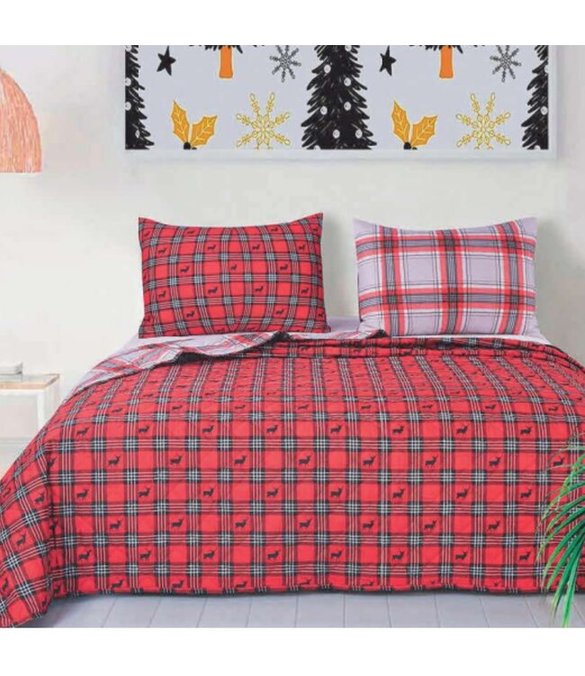 LAUREN TAYLOR BRAHM REVERSIBLE QUILT SET AST