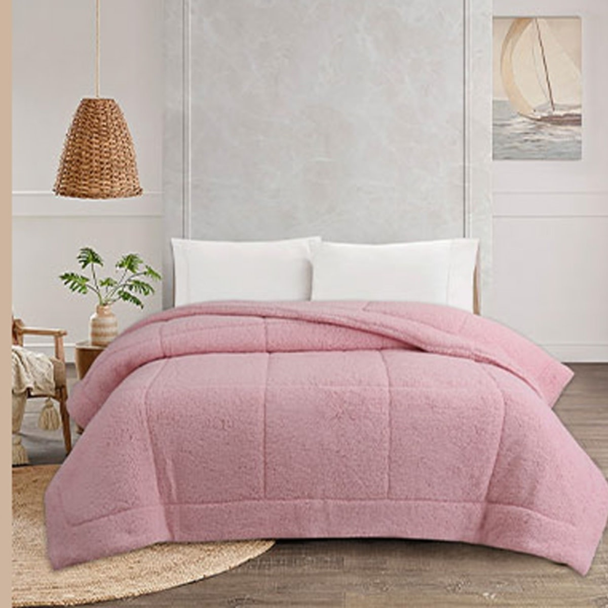 NORDIK SHERPA COMFORTER AST DOUBLE QUEEN