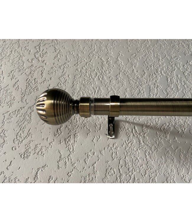 LAUREN TAYLOR SATURNA 25/28mm CURTAIN ROD ANTIQUE BRASS