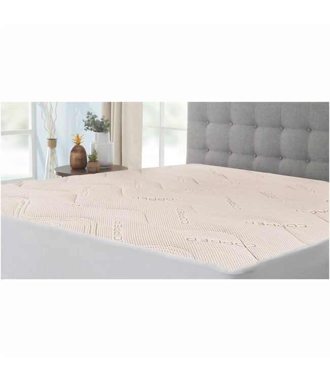 W HOME COPPER KNIT QUILTED MATTRESS PROTECTOR