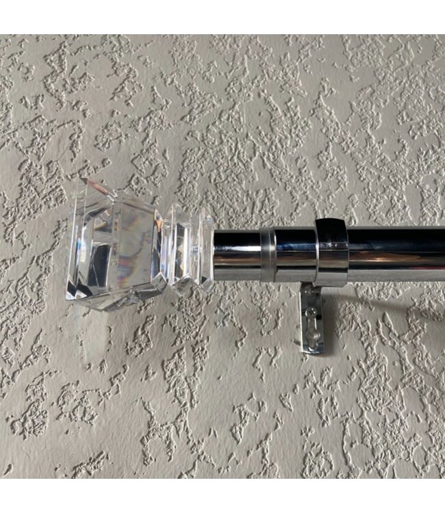 LAUREN TAYLOR STAFFORD 25/28mm CURTAIN ROD CHROME
