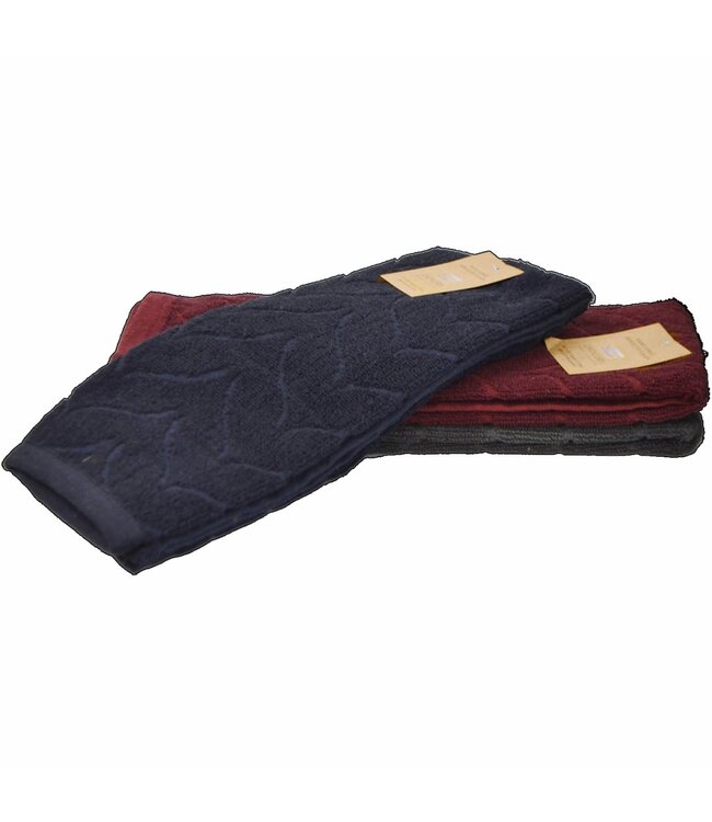 JACQUARD TOWELS NAVY OR CHARCOAL OR BURGUNDY