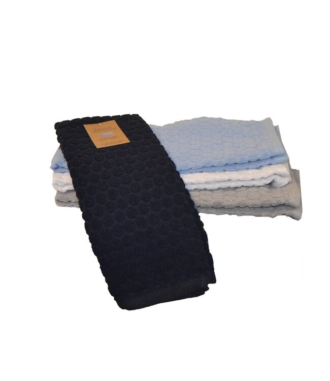 JACQUARD TOWELS AST (White, Ice Blue, Ash Grey, Navy Blue)
