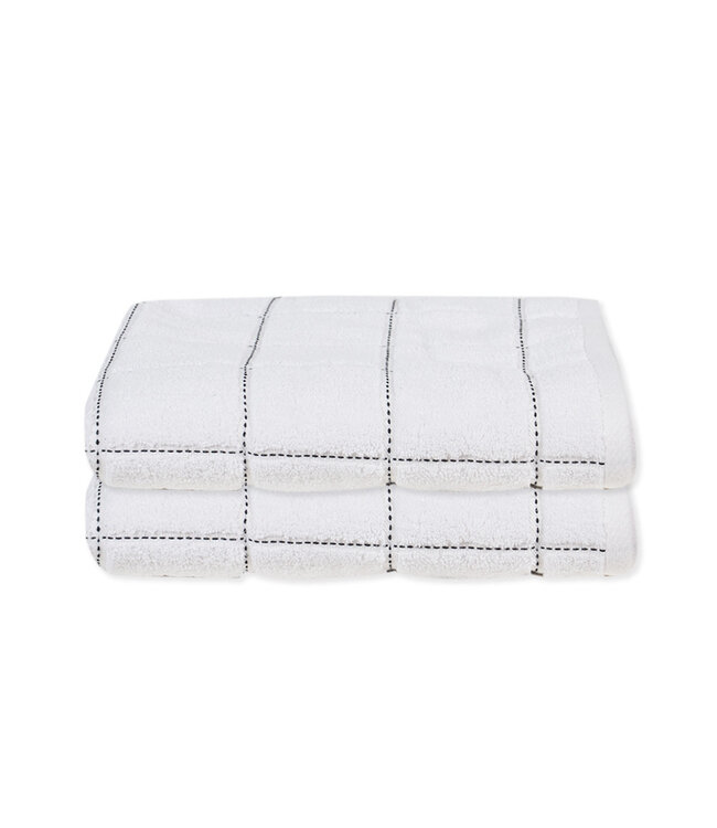 LAUREN TAYLOR MIDNIGHT CHECK TOWEL COLLECTION