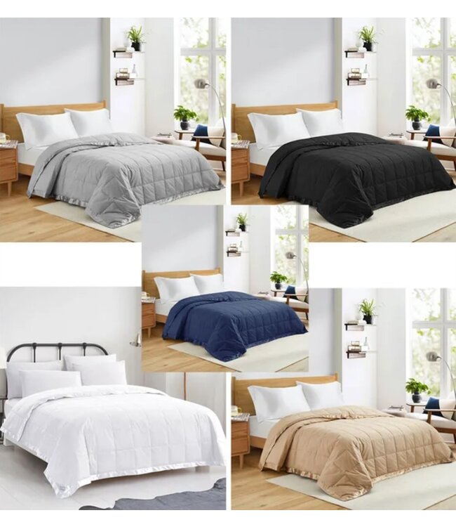 EVELYN COMFORTER w/SATIN BINDING AST