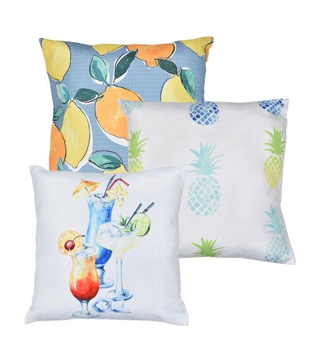 OUTDOOR CABANA CUSHION PRINTED 17X17"