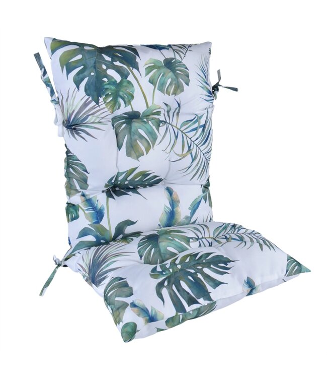 OUTDOOR ELOISE COLLECTION HIGH BACK CHAIR PAD PRINTED 42X17"