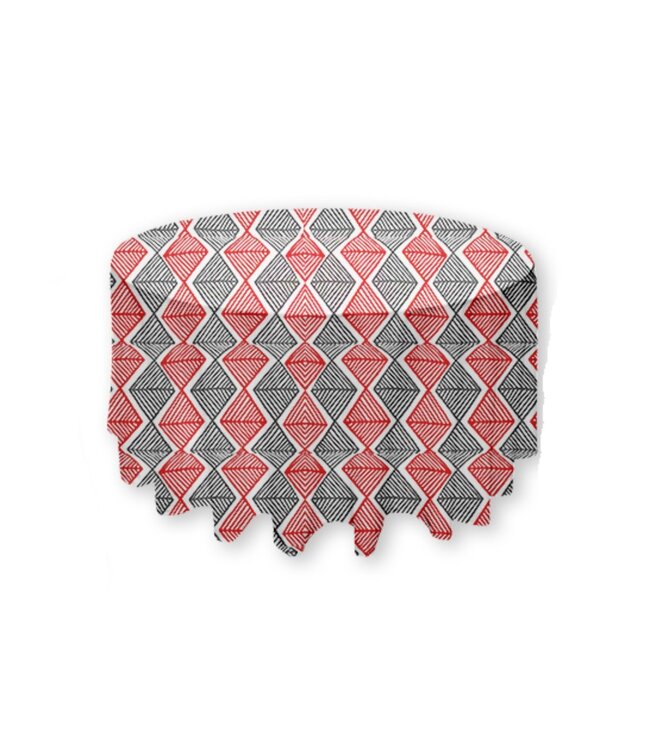 DIAMOND COLLECTION TABLECLOTH GREY/RED (MP12)