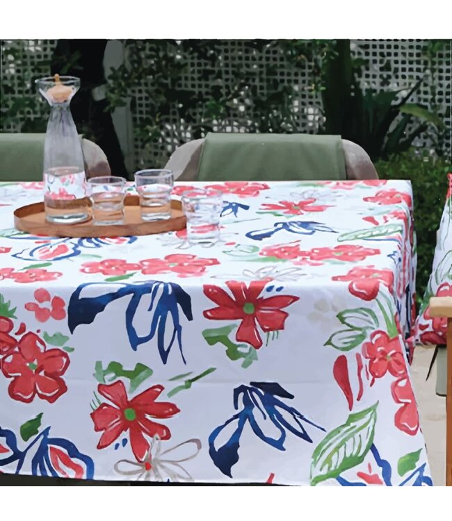 OUTDOOR ALOHA COLLECTION TABLECLOTH AST 52X70"