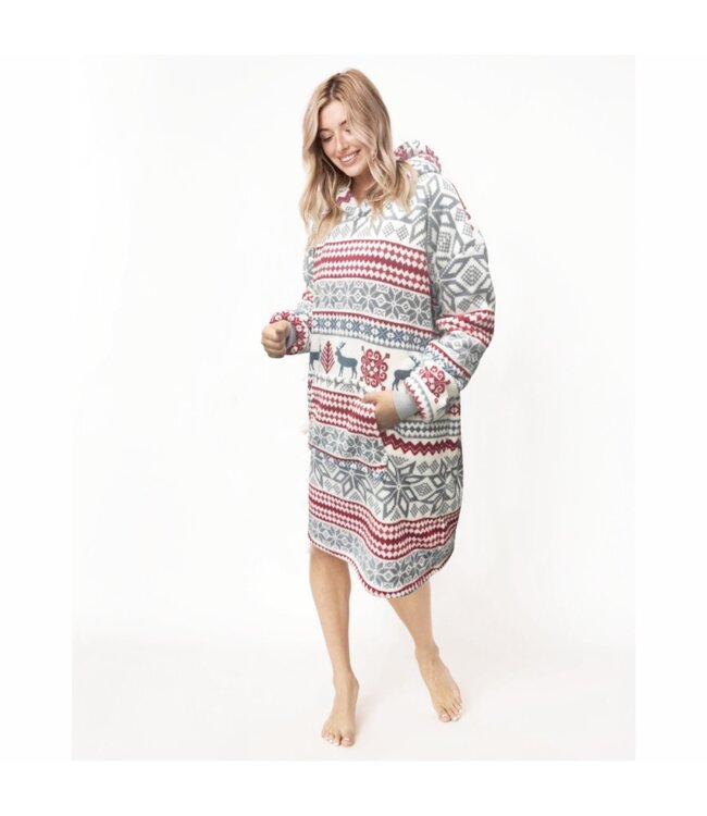 WINTER WONDERLAND OVERSIZED HOODIE AST 40" LENGTH