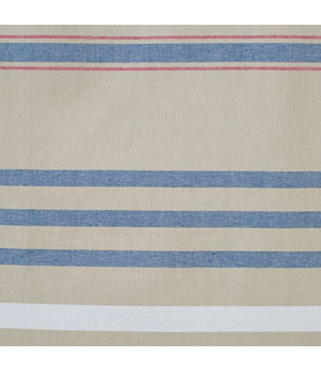RESTORATION COTTON SHOWER CURTAIN (MP2) NATURAL/BLUE