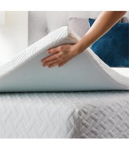 3" MEMORY FOAM MATTRESS TOPPER w/ZIPPERED KNITTED COVER