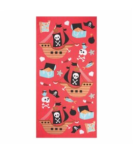 KIDS PRINTED VELOUR BEACH TOWEL 28X58" PIRATES