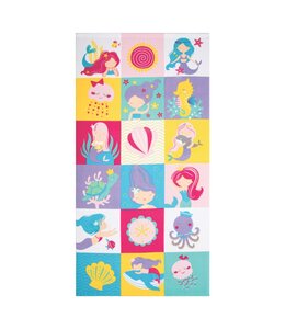 KIDS QUICK DRY BEACH TOWEL 27X54" MERMAID PARTY