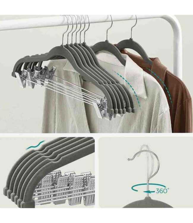 5pk NON-SLIP HANGER w/CLIP