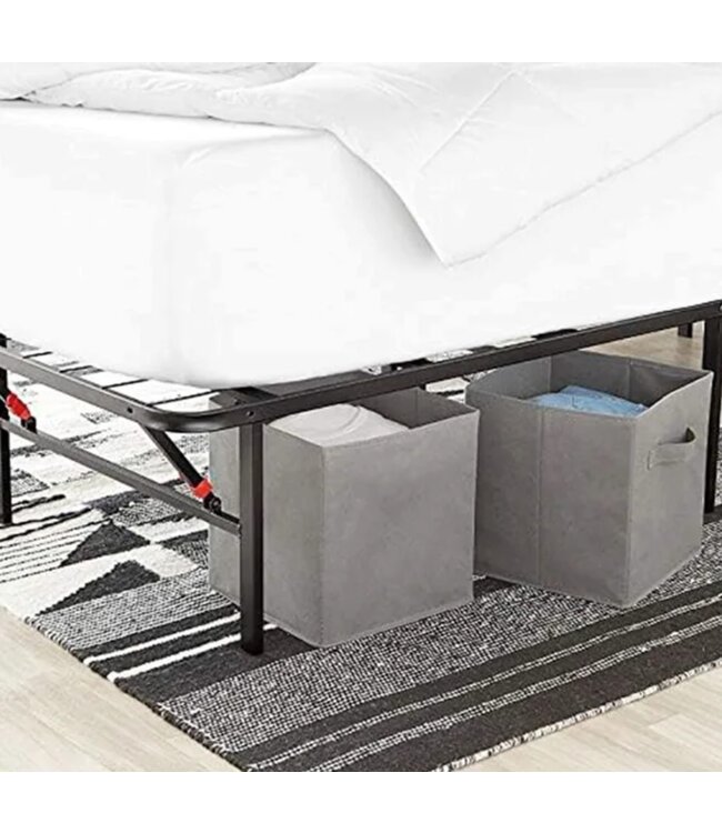 NON-WOVEN FOLDABLE STORAGE BOX GREY 13x13x13"