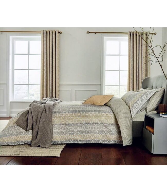 ANTOINE 8pc COMFORTER SET MUSTARD/GREY