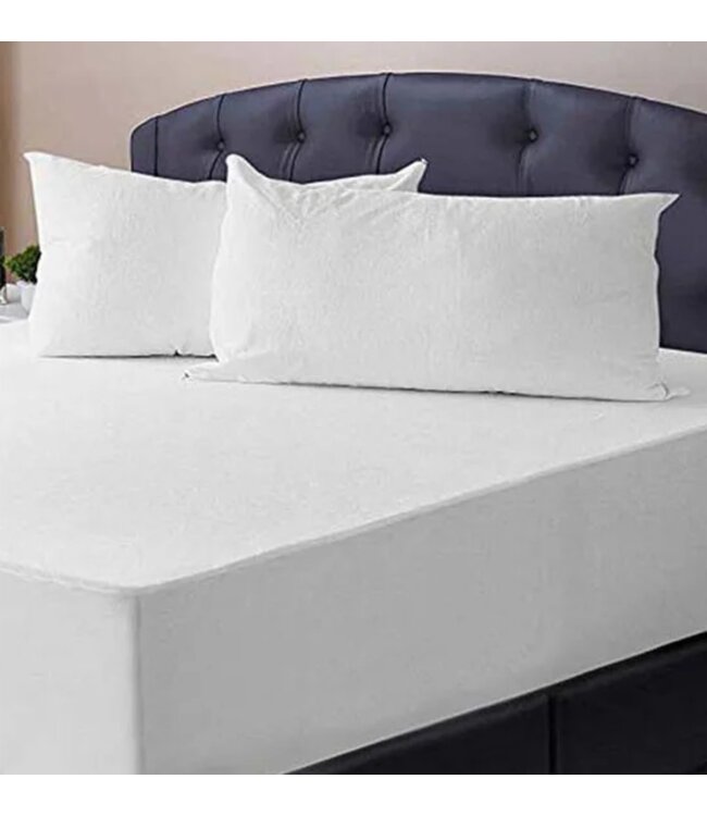 STUDIO 707 URBAN KNIT WATERPROOF PAIR OF PILLOW PROTECTORS WHITE