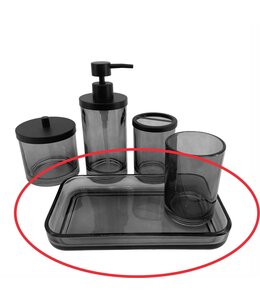 ESPALLI GLASS SOAP DISH BLACK