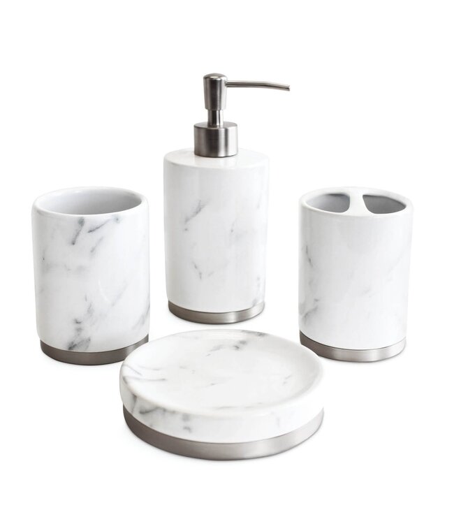 CAPA SOAP DISH MARBLE WHITE/GREY