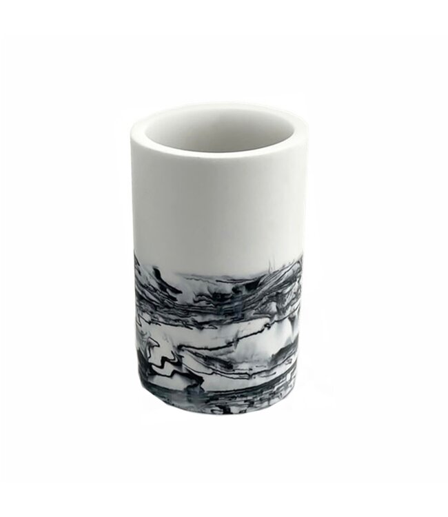 APUAN RESIN TUMBLER WHITE/BLACK