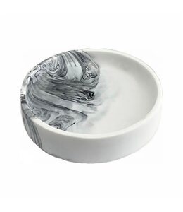 APUAN RESIN SOAP DISH WHITE/BLACK