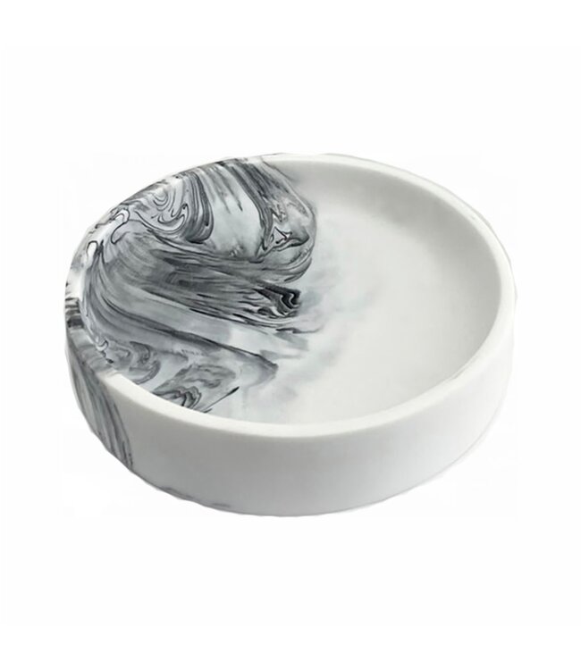 APUAN RESIN SOAP DISH WHITE/BLACK