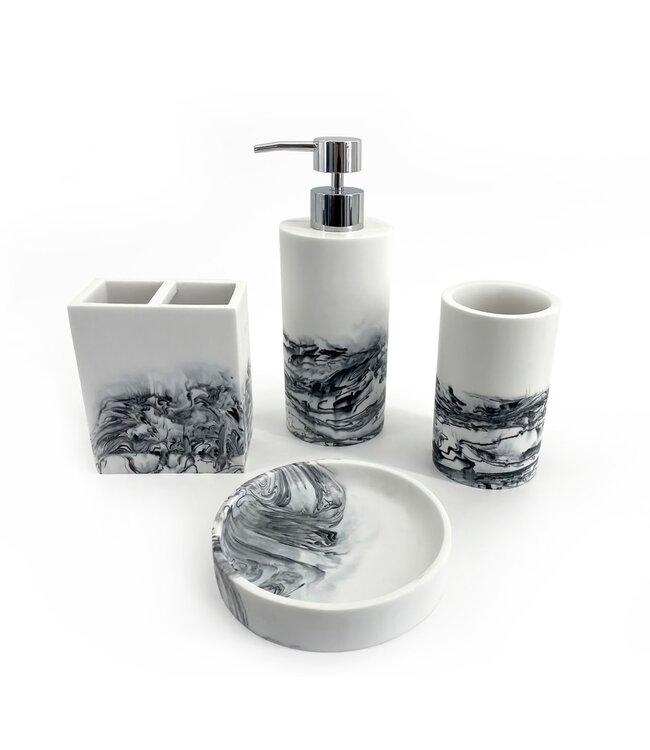 APUAN RESIN TUMBLER WHITE/BLACK