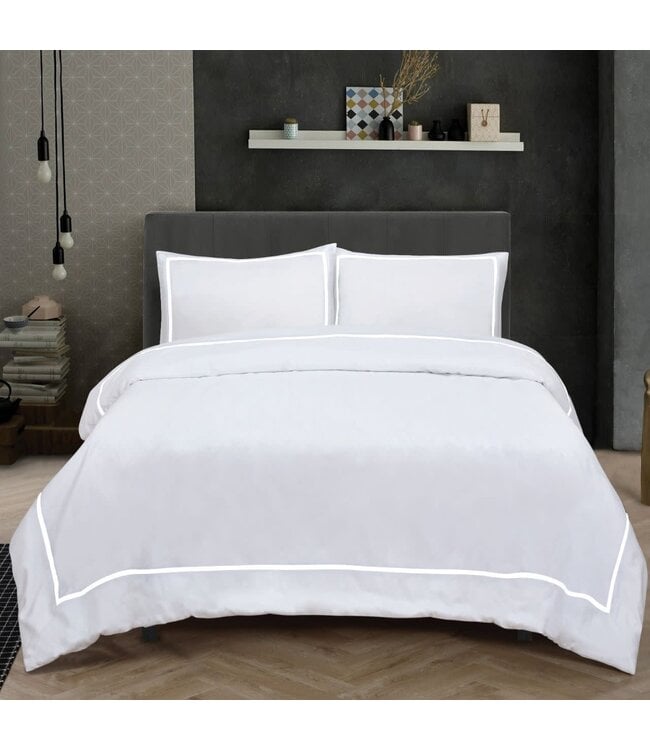 LAUREN TAYLOR HOTEL LUXURY HOME COTTON 3pc DUVET COVER SET