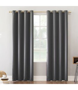 SOLID BLACKOUT WINDOW CURTAIN w/GROMMETS CHARCOAL 54X84"