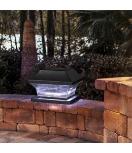 LAUREN TAYLOR SOLAR POST CAP LIGHT BLACK 5.5" x 5.5" x 4"