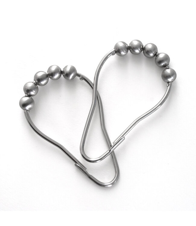 METAL SHOWER CURTAIN ROLLER HOOKS