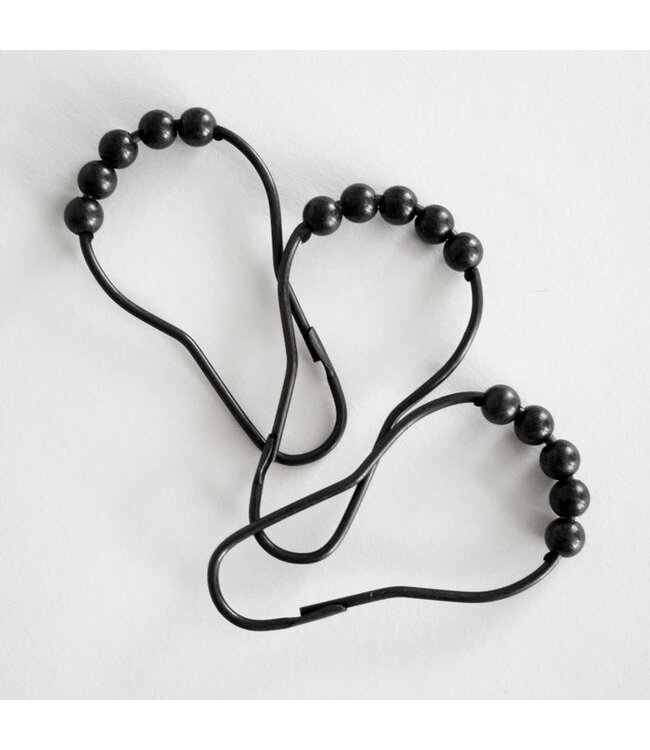 METAL SHOWER CURTAIN ROLLER HOOKS