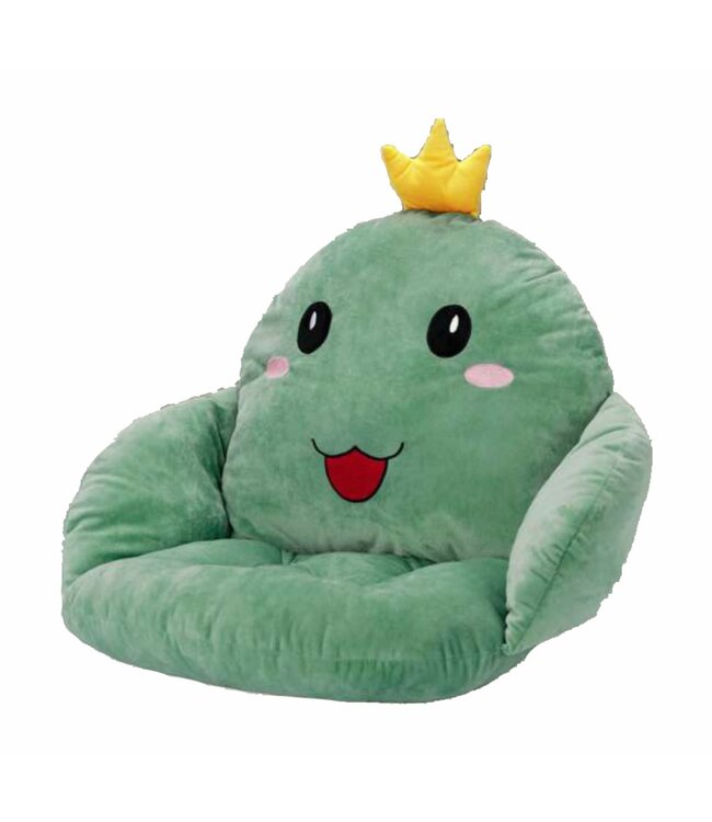 LAUREN TAYLOR KIDS COMFY PLUSH CHAIR 16.5X15" GREEN FROG