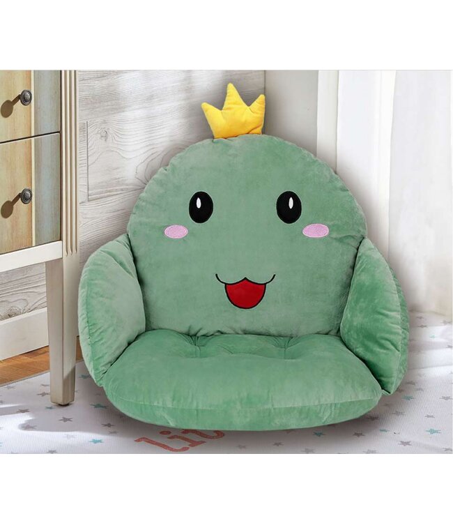 LAUREN TAYLOR KIDS COMFY PLUSH CHAIR 16.5X15" GREEN FROG