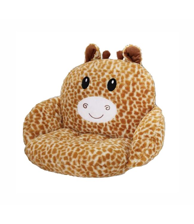 LAUREN TAYLOR KIDS COMFY PLUSH CHAIR 16.5X15" CARAMEL GIRAFFE