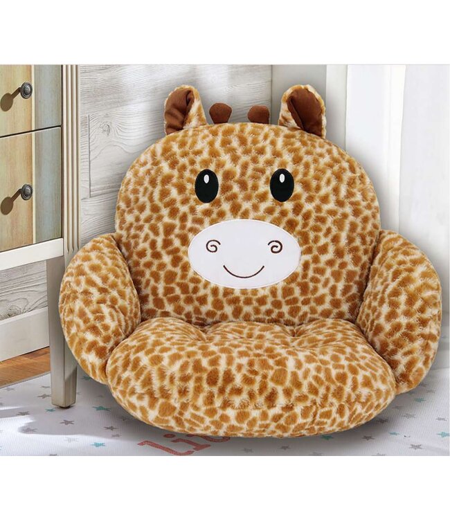 LAUREN TAYLOR KIDS COMFY PLUSH CHAIR 16.5X15" CARAMEL GIRAFFE
