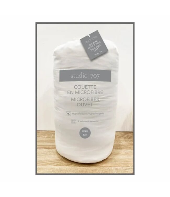 STUDIO 707 MICROFIBER ROLLED DUVET WHITE