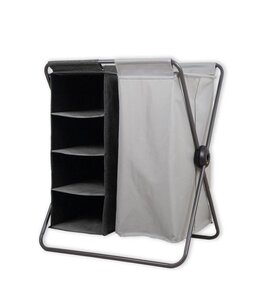 STUDIO 707 LAUNDRY HAMPER AND ORGANIZER GREY AND BLACK 30" x 26" x 19