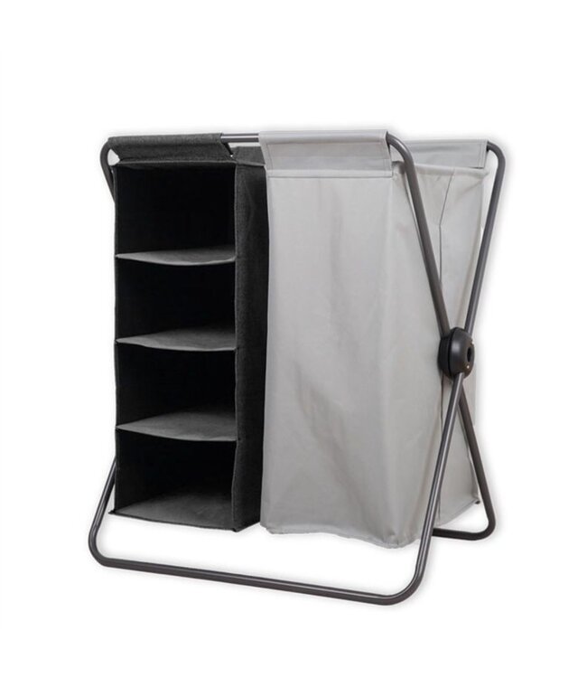 STUDIO 707 LAUNDRY HAMPER AND ORGANIZER GREY AND BLACK 30" x 26" x 19