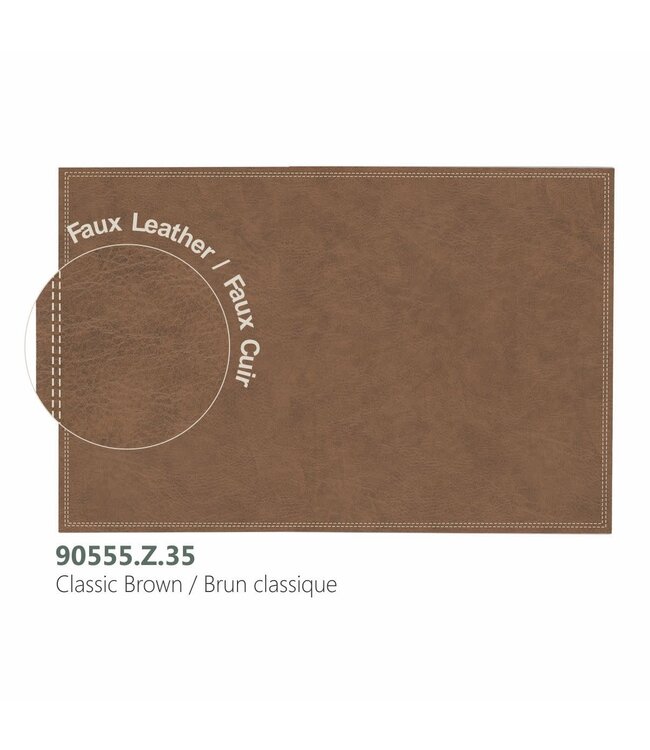 FAUX LEATHER PLACEMAT 12X18"